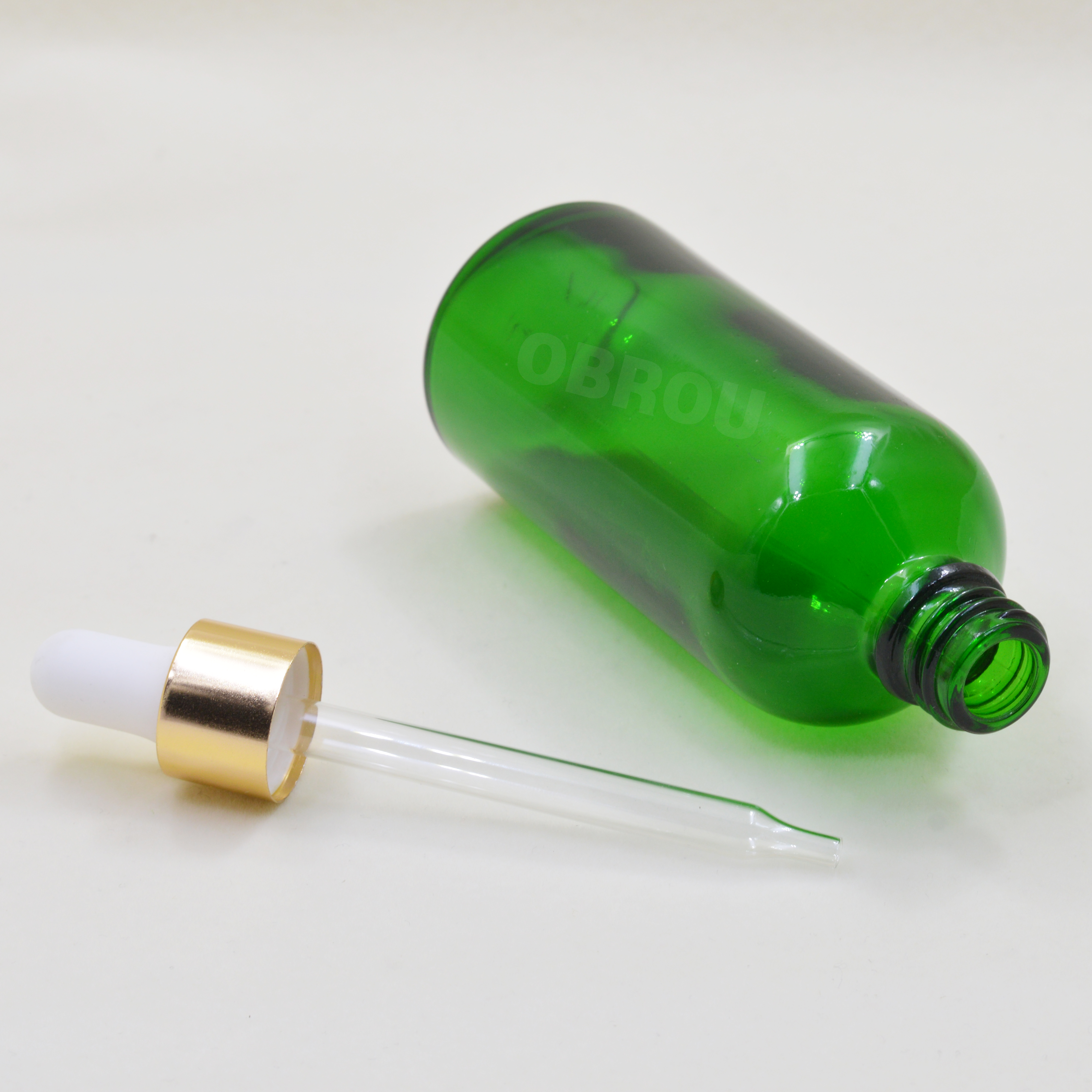 Green Dropper Glass Bottle 10ml 20ml 30ml 50ml 100ml Cosmetic Glass Bottle for Perfume Liquid Oil Bottles