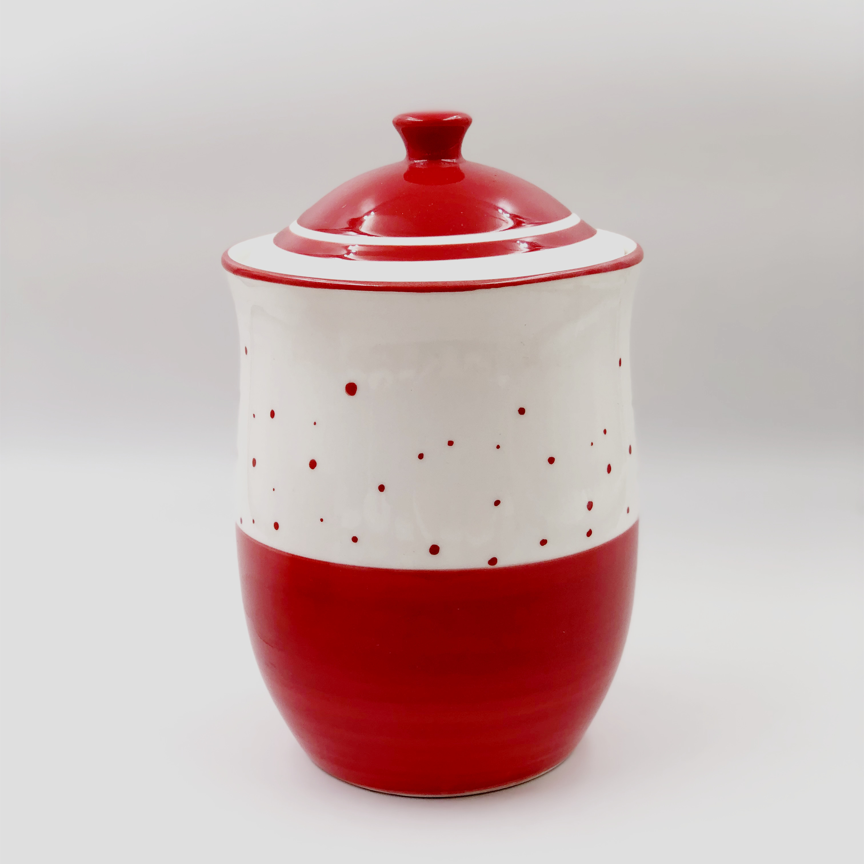 Green Leaf Pattern Coffee Bean Storage Container Kitchen Ceramic Storage Jar With Wooden or Ceramics Lid Wholesale