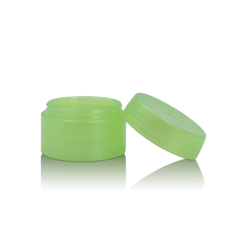 Green Mini 5g Empty Plastic Makeup Skincare Sample Packaging Jar Container 5ml