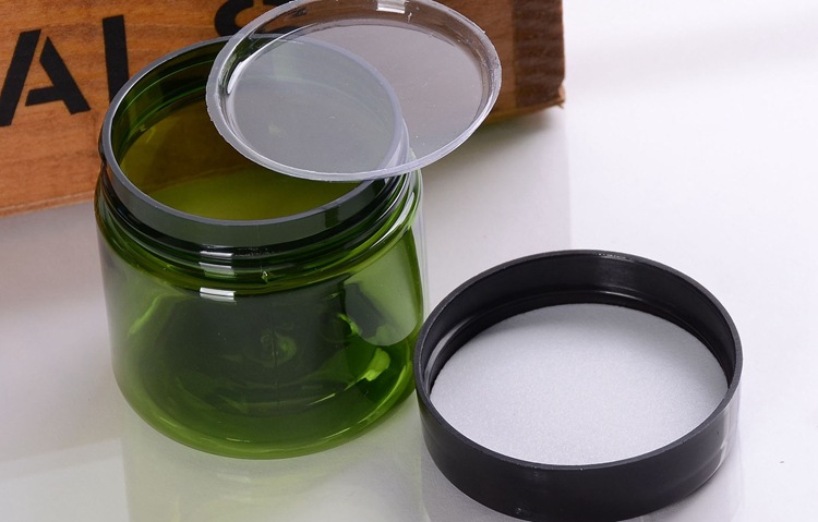 Green body scrub container beauty plastic cream+jar 50g