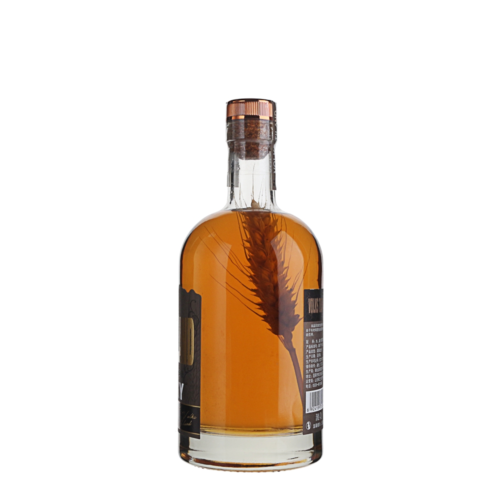 Guangdong Stocked 1 Liter Litre Clear Empty 1000 ml Clear Black Oslo Frosted Glass Spirit Bottle for Liquor