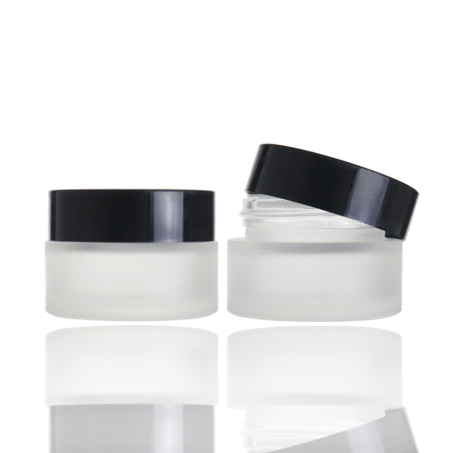 Guangzhou 15ml matte glass face cream frosted jar