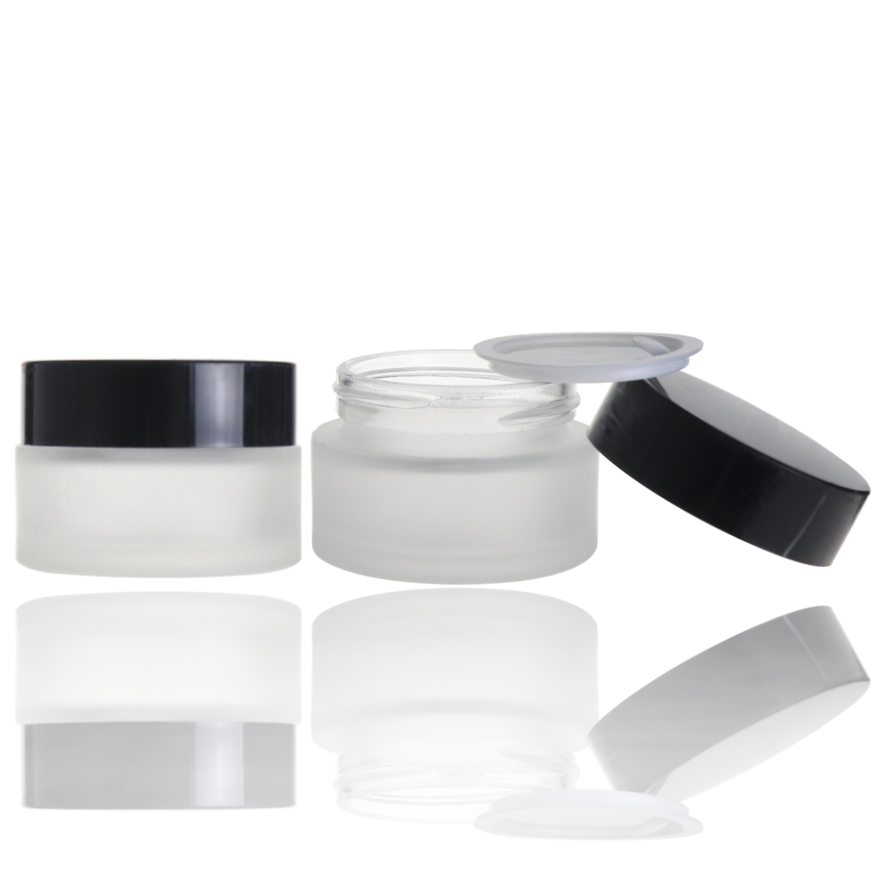 Guangzhou 15ml matte glass face cream frosted jar