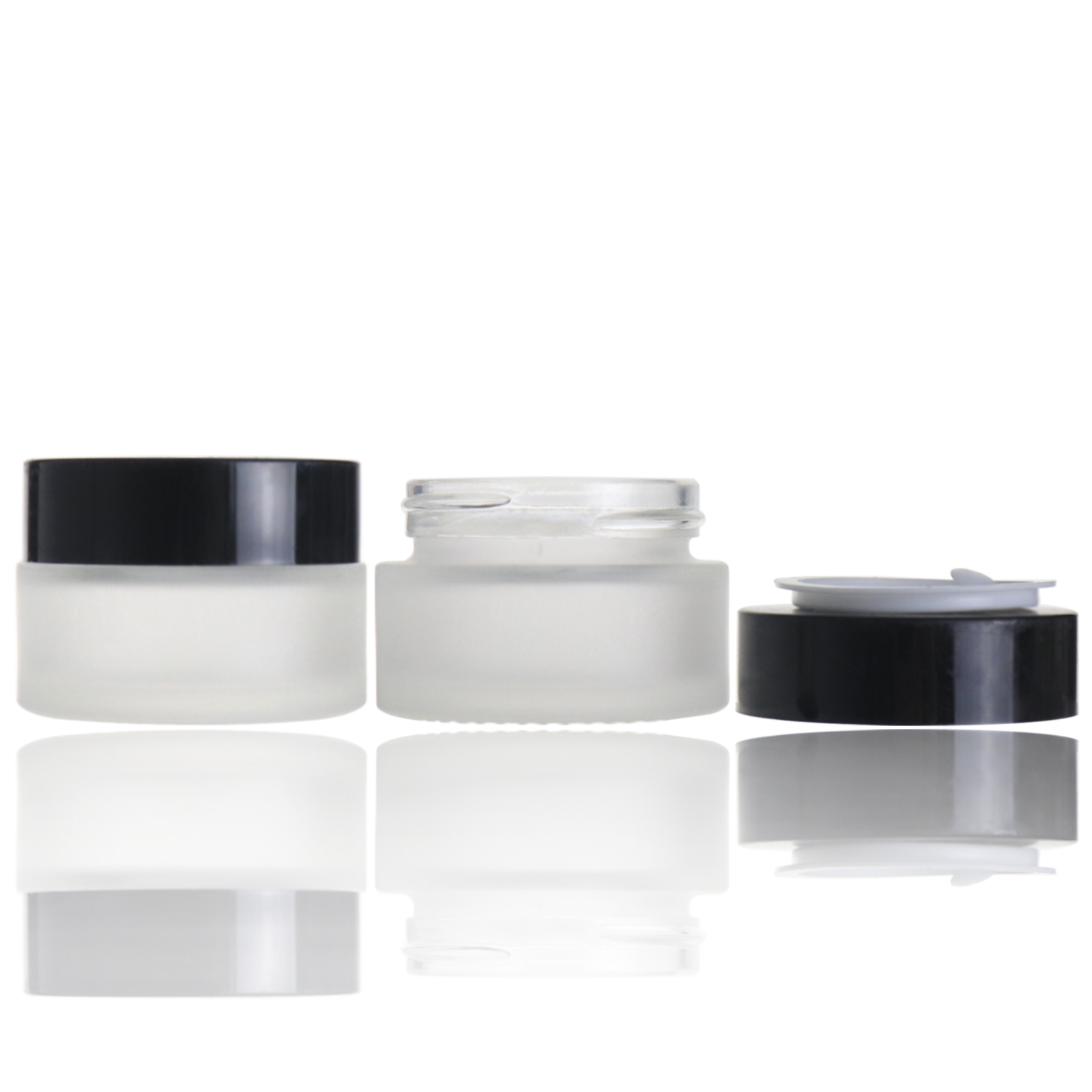 Guangzhou 15ml matte glass face cream frosted jar