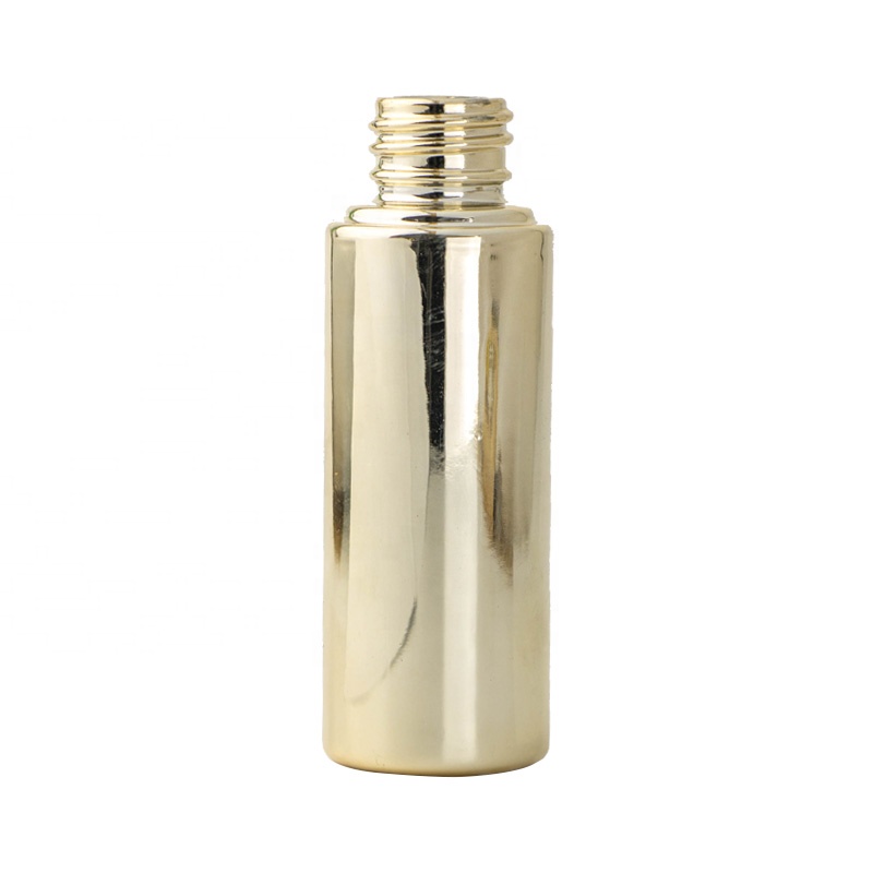 Guangzhou Yinmai 120ml Gold electroplating glass e liquid essential oil bottle with screw aluminum cap
