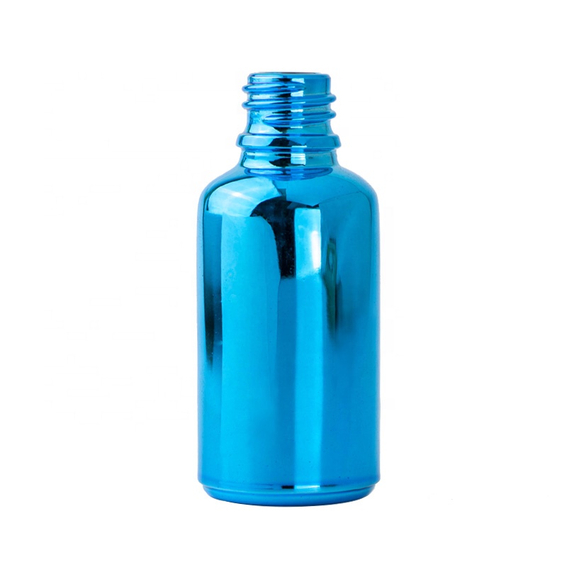 Guangzhou Yinmai 120ml Gold electroplating glass e liquid essential oil bottle with screw aluminum cap
