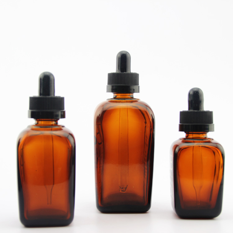 Guangzhou factory price 200ml glass amber dropper bottles for cosmetic liquid oil