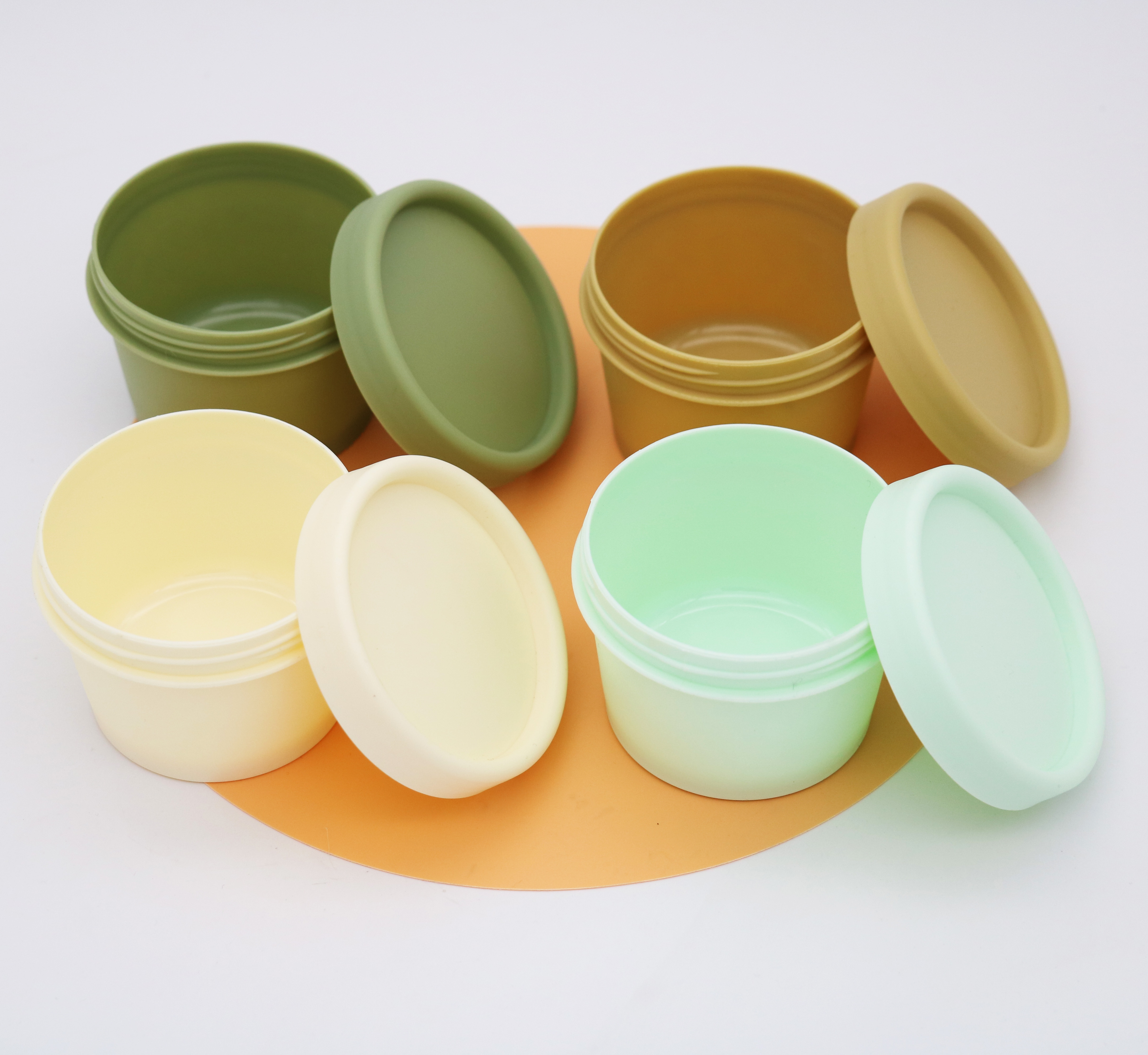 Guangzhou factory production 100g cream jar plastic cosmetic packaging for jelly skin care