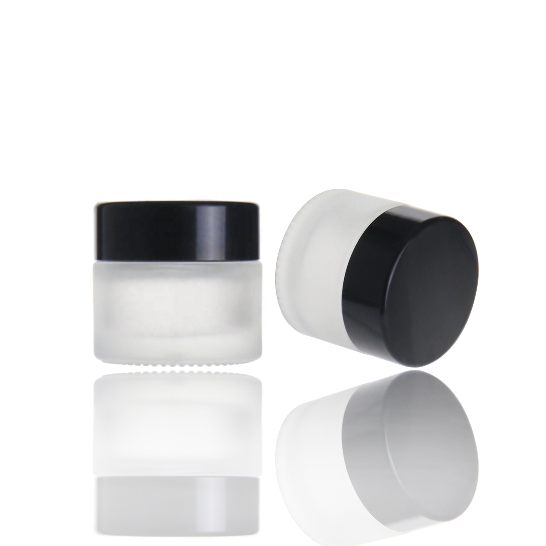 Guangzhou frosted white 10g cream glass cosmetic jar