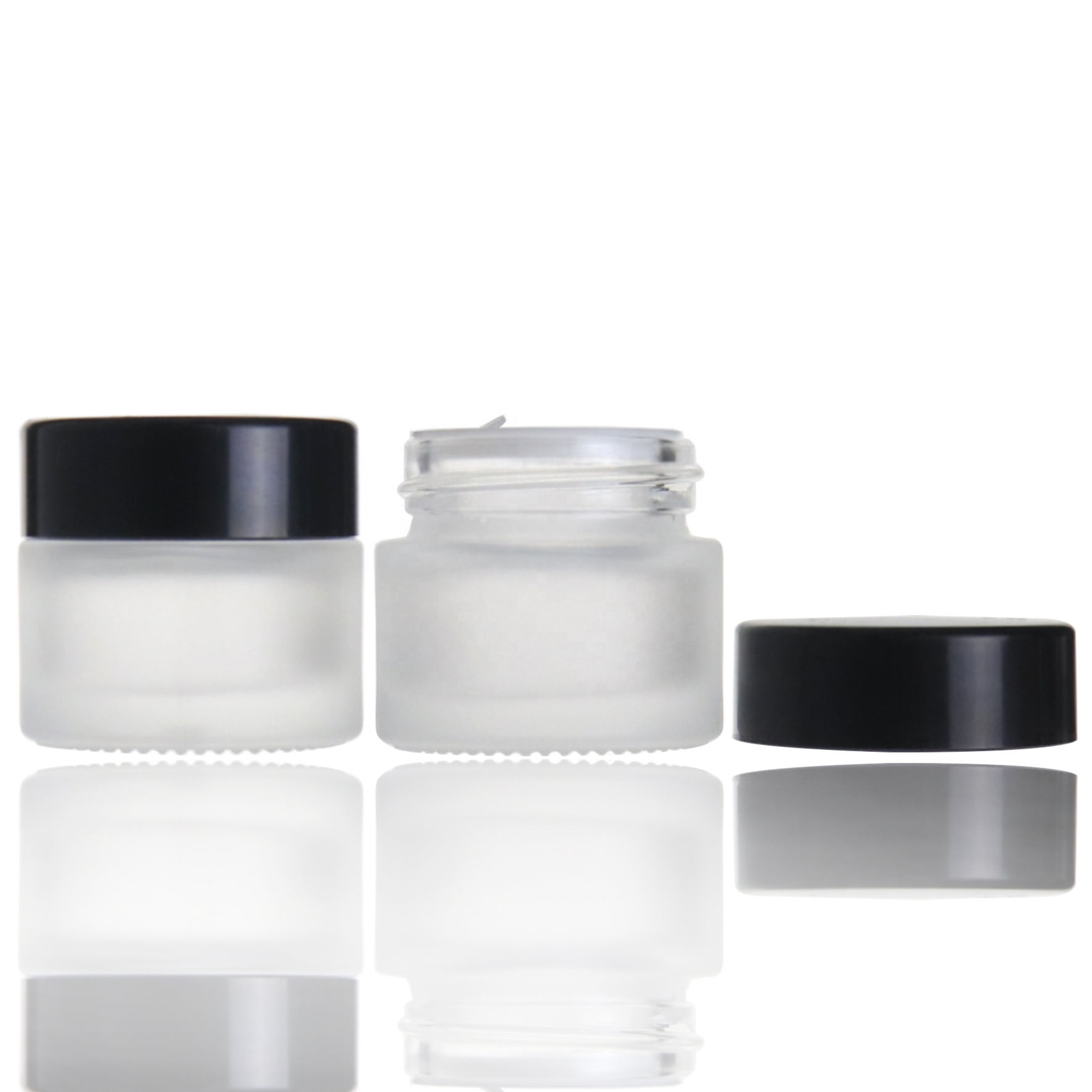 Guangzhou frosted white 10g cream glass cosmetic jar