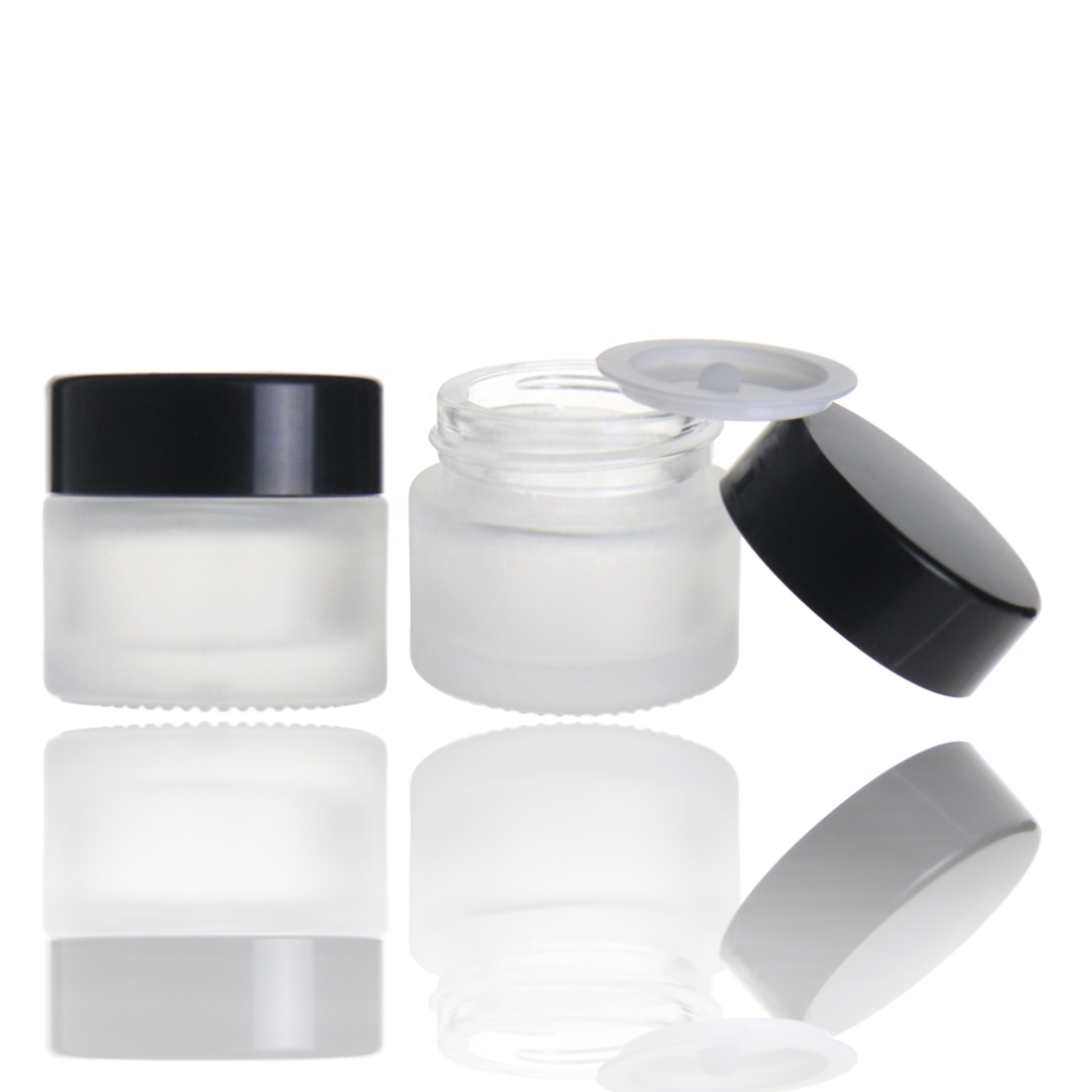 Guangzhou frosted white 10g cream glass cosmetic jar