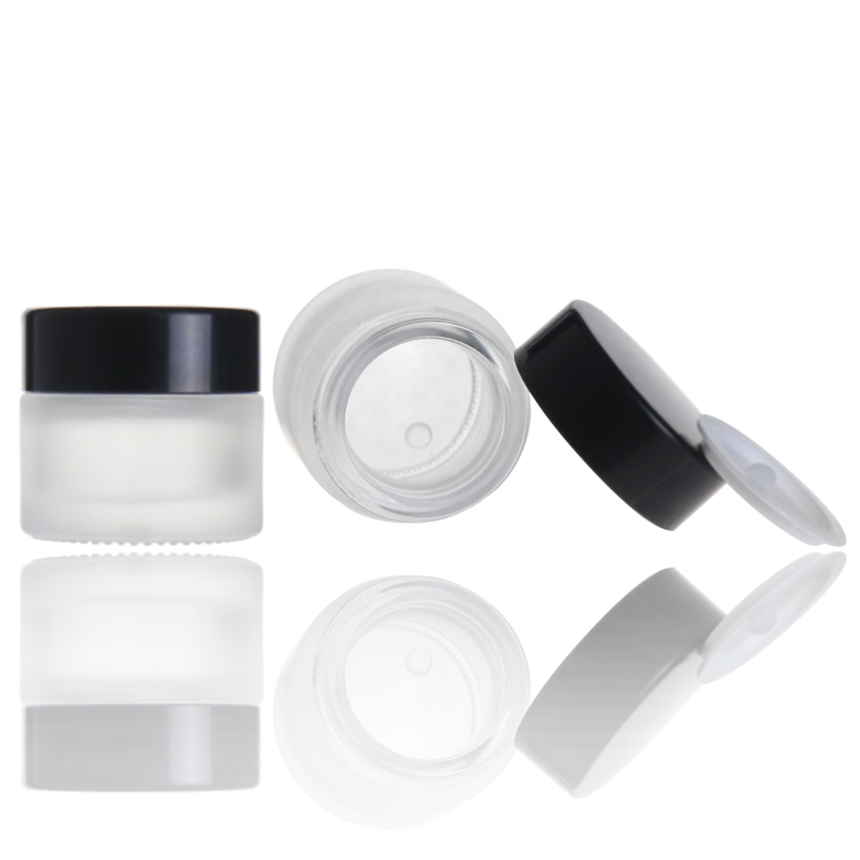 Guangzhou frosted white 10g cream glass cosmetic jar