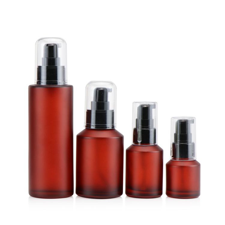 Guangzhou red glass bottle with dropper 5ml 10ml 15ml 20ml 30ml 50ml 100ml cosmetics-packaging
