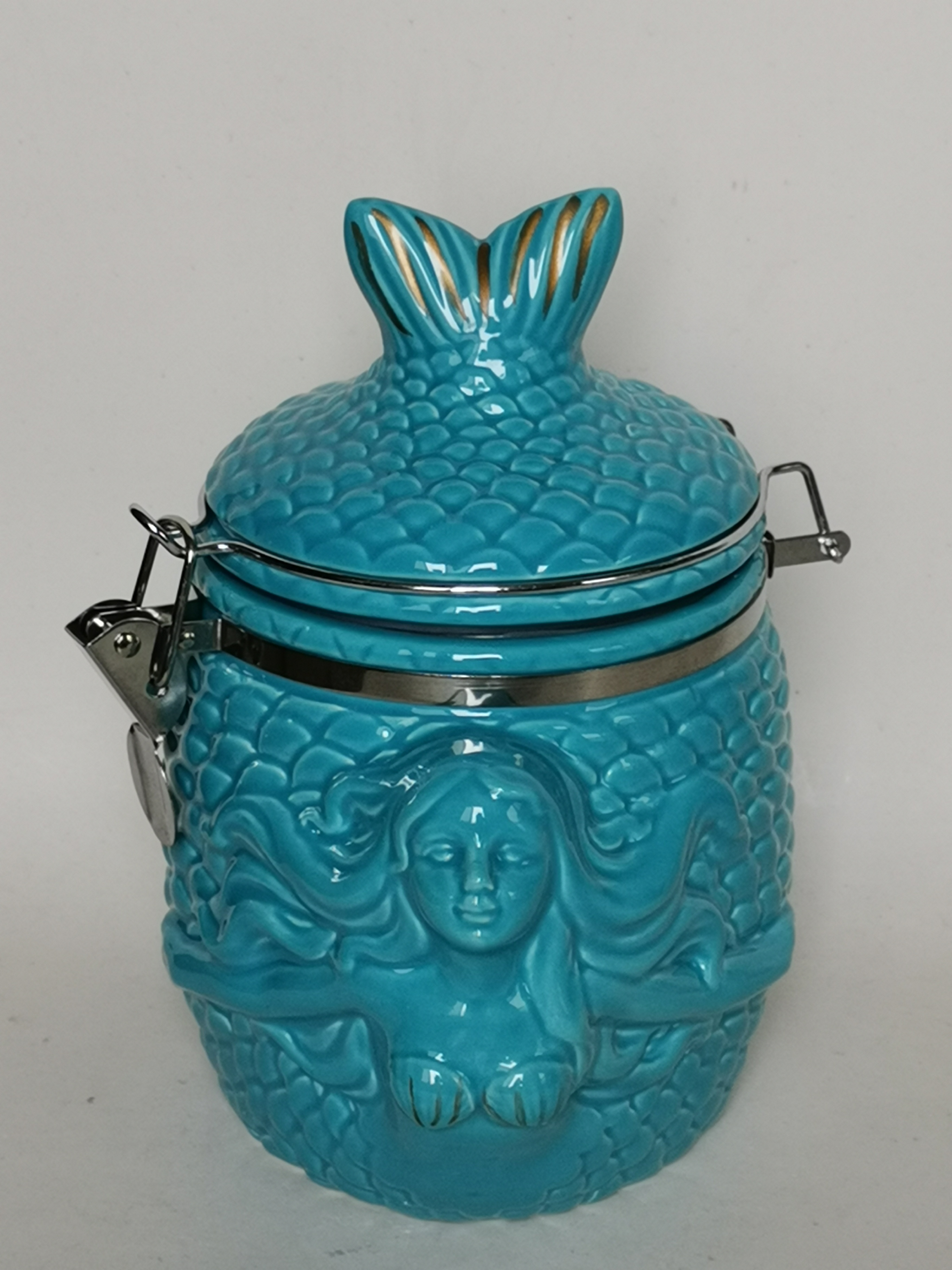 Guaranteed service quality Mermaid shape Hinged Jar for household