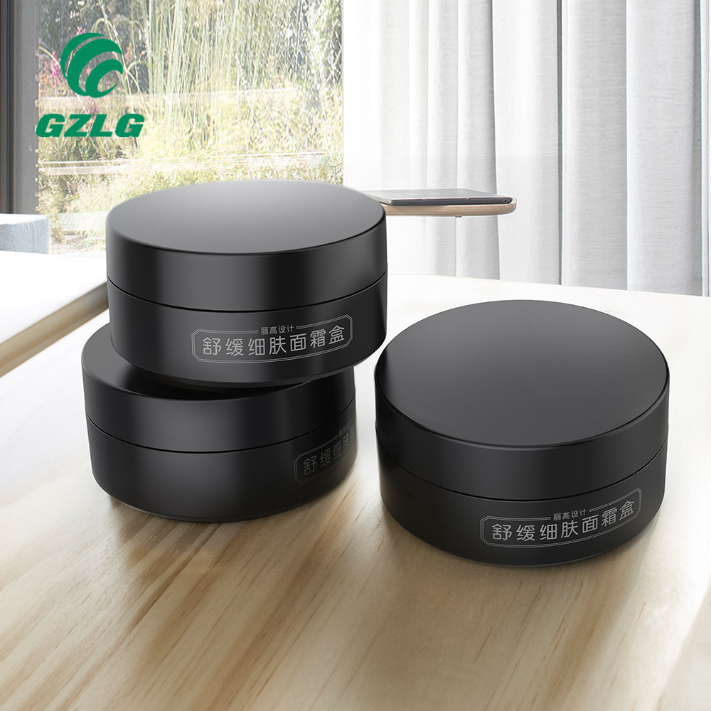 Gzlg Eco Empty PET Plastic Matte Black 4Oz 10G 50G 30Ml 50Ml 100Ml Eye Face Cream Jar Cosmetic Acrylic Facial Cream Container