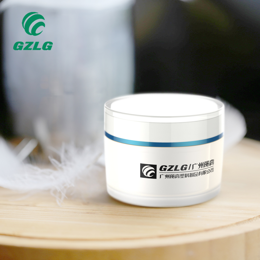 Gzlg Factory Wholesale Custom Cosmetics Packaging Containers 10G 120Ml 250Ml 500Ml Round White Acrylic Cream Jar For Skin Care