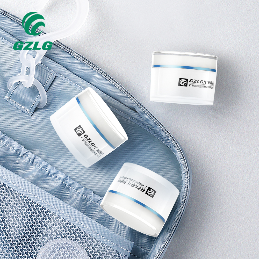 Gzlg Factory Wholesale Custom Cosmetics Packaging Containers 10G 120Ml 250Ml 500Ml Round White Acrylic Cream Jar For Skin Care