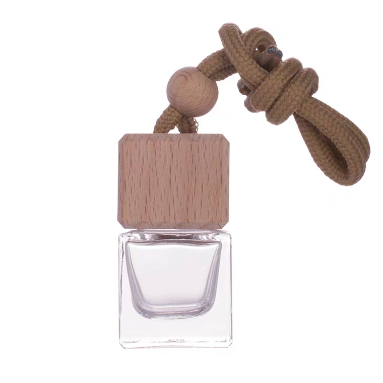 H&Z Mini Perfume  Bottle with Wooden Cork Glass  Bottle Handmade Pendant Gift Bottle