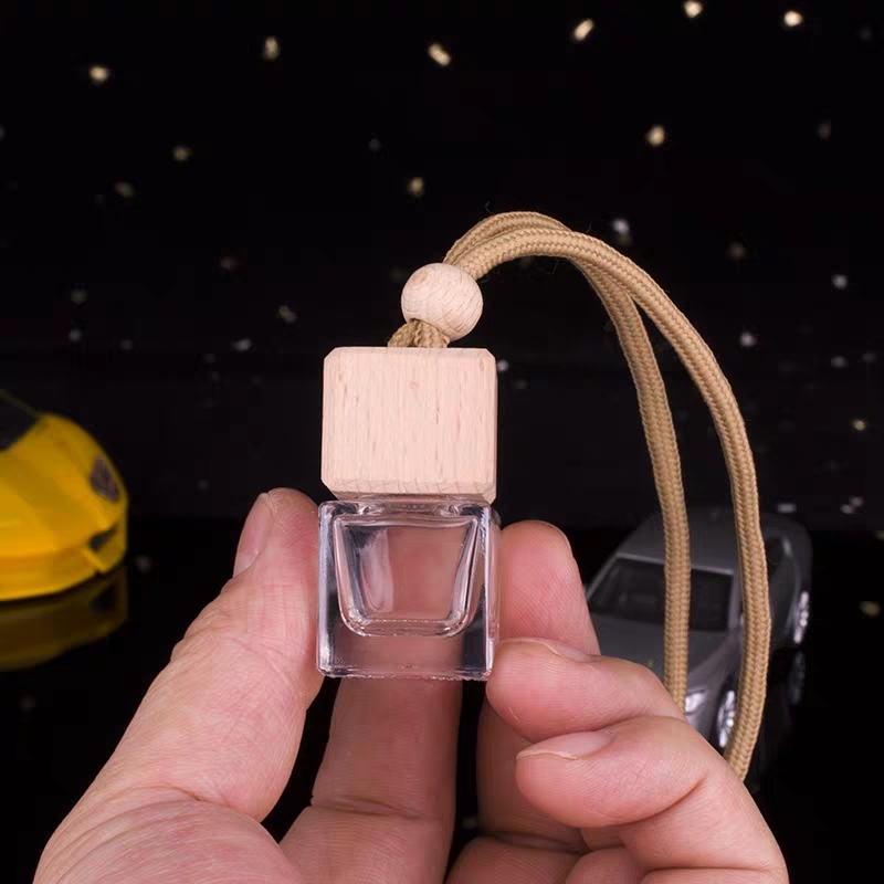 H&Z Mini Perfume Bottle with Wooden Cork Glass Bottle Handmade Pendant Gift Bottle