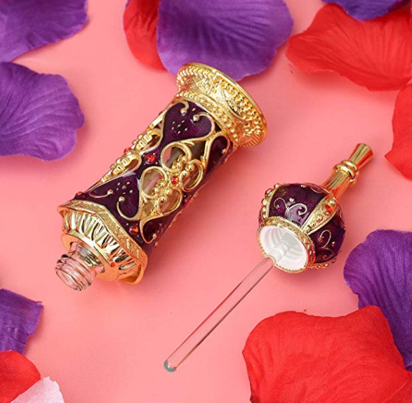 H&Z Refillable Perfume Bottles Vintage Middle Eastern Style Glass Empty Essential Oil Bottle Wedding Gifts 15ML