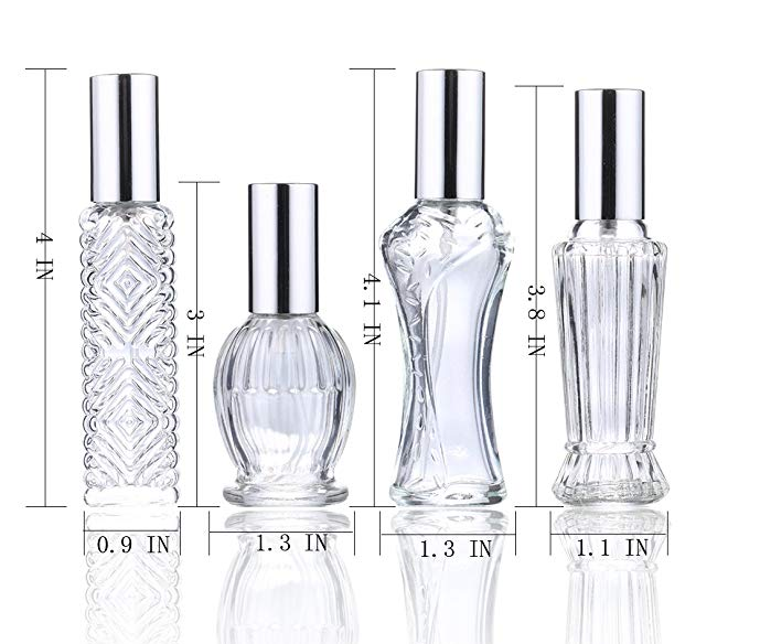 H&Z Vintage Refillable Perfume Bottles Glass Empty Spray Bottle Wedding Gifts Car Decor