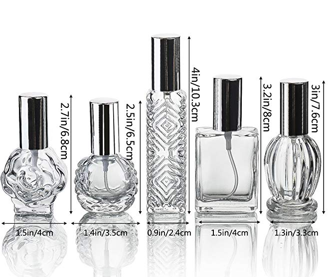 H&Z Vintage Refillable Perfume Bottles Glass Empty Spray Bottle Wedding Gifts Car Decor