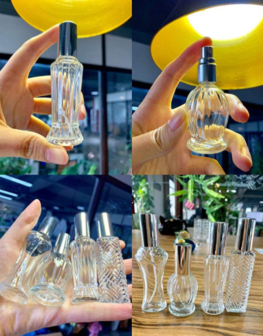 H&Z Vintage Refillable Perfume Bottles Glass Empty Spray Bottle Wedding Gifts Car Decor
