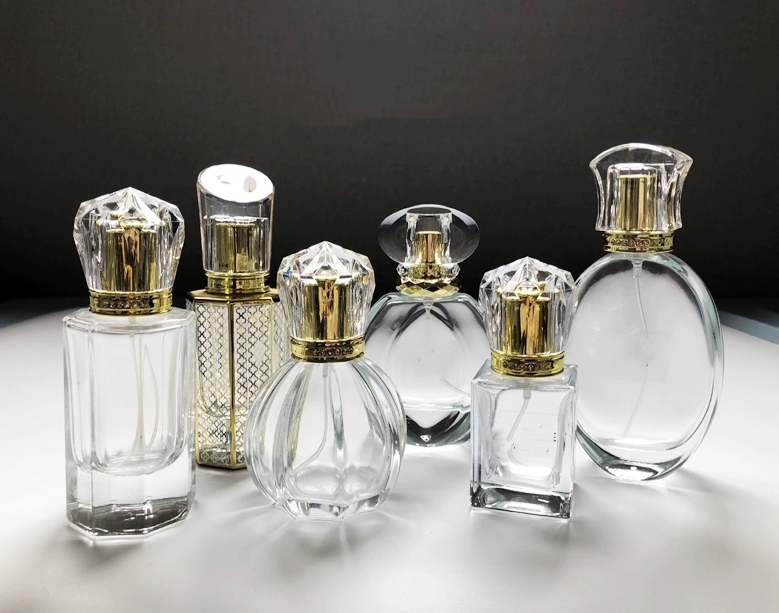 H&Z Wholesale Custom Made Clear Art Carved Crystal Empty Refillable Perfume Bottle 50ML