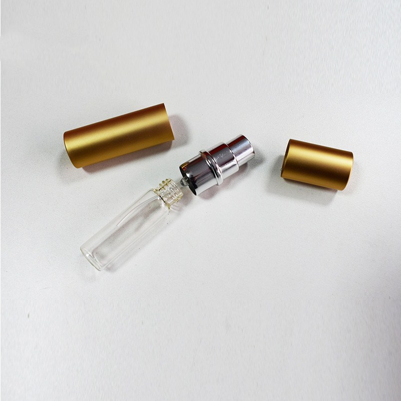 H243 5ml Home Fragrances Travel Refillable Fragrance Atomizer Portable Glass Spray Bottles Aluminium Perfume Bottle