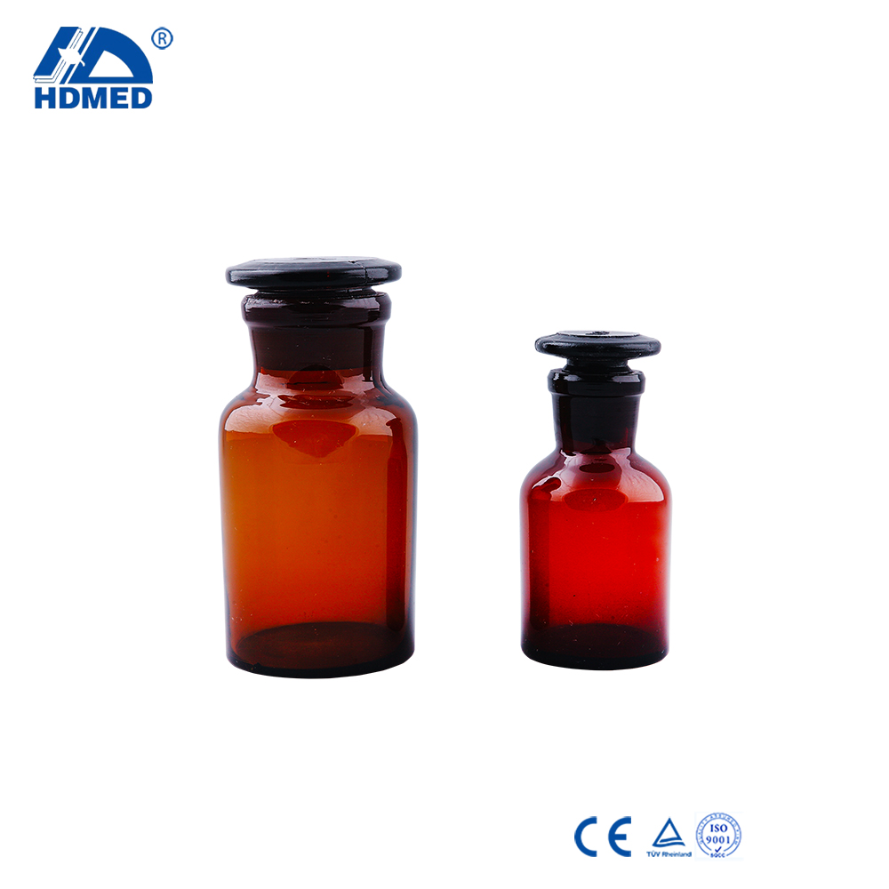 HDMED Medical 500ml Amber Reagent Bottle with Narrow Mouth