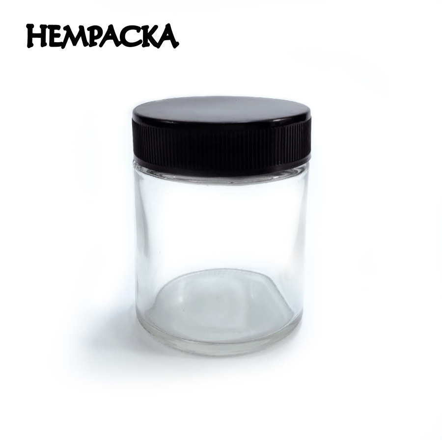 HEMPACKA Childproof Weed Stash Storage Container 120ML Glass Containers For Weed