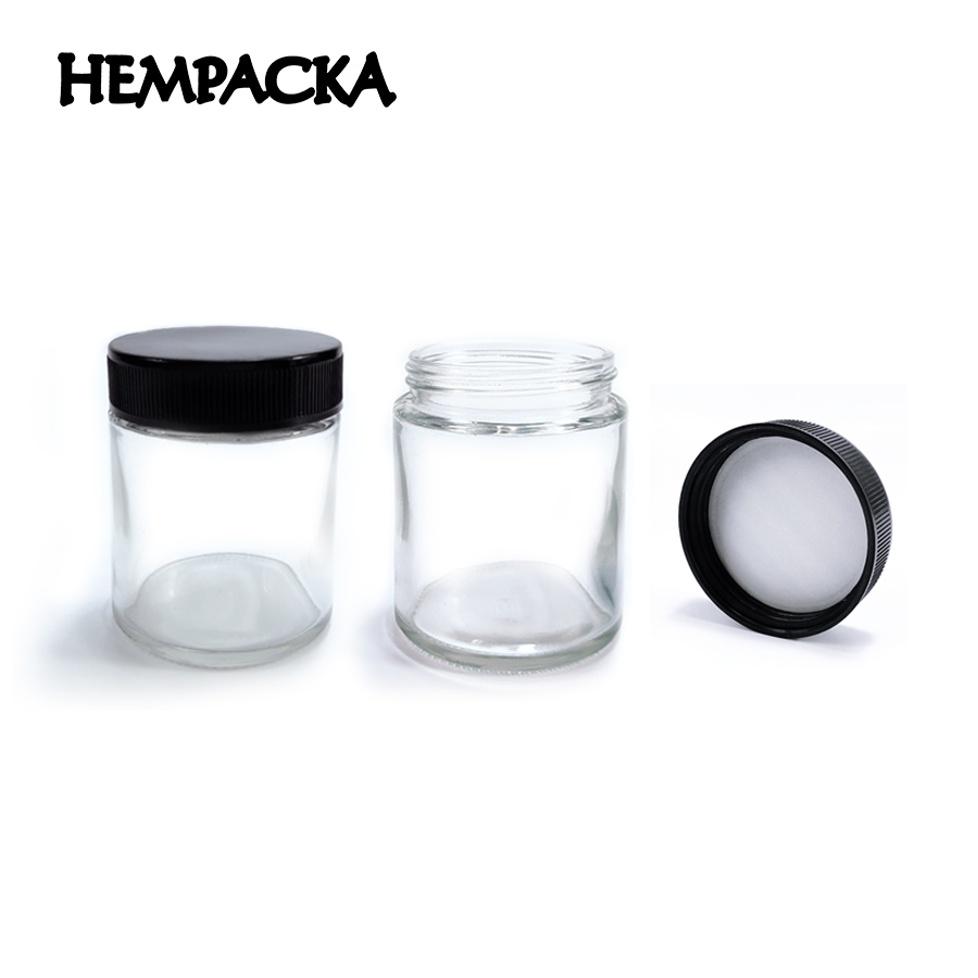 HEMPACKA Childproof Weed Stash Storage Container 120ML Glass Containers For Weed