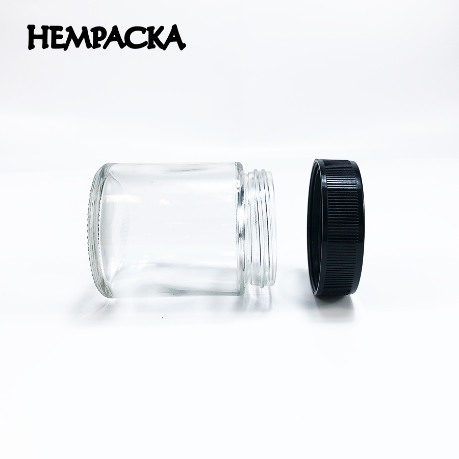 HEMPACKA Childproof Weed Stash Storage Container 120ML Glass Containers For Weed