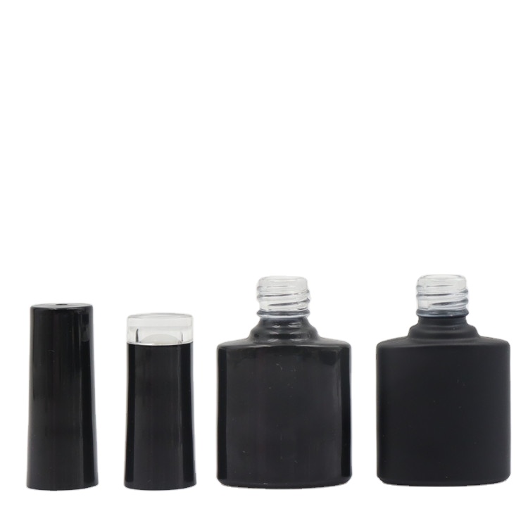 HIgh quality 9ml empty coating color cosmetic nail gel polish glass bottle with cap and brush
