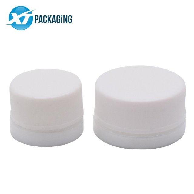 HOT 5ml mini white ceramic glass round squared cosmetic CBD dab wax jars concentrate container with CRC lid custom