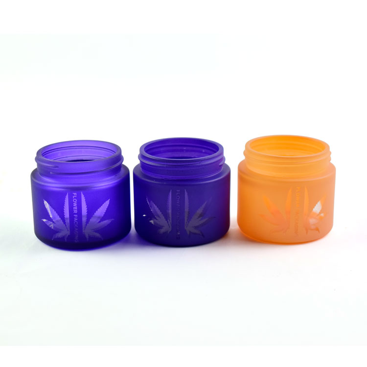 HOT CR CBD Wax Oil Containers Glass Jar Child Resistance Hemp Flower Containers Portable Cream Glass Jar