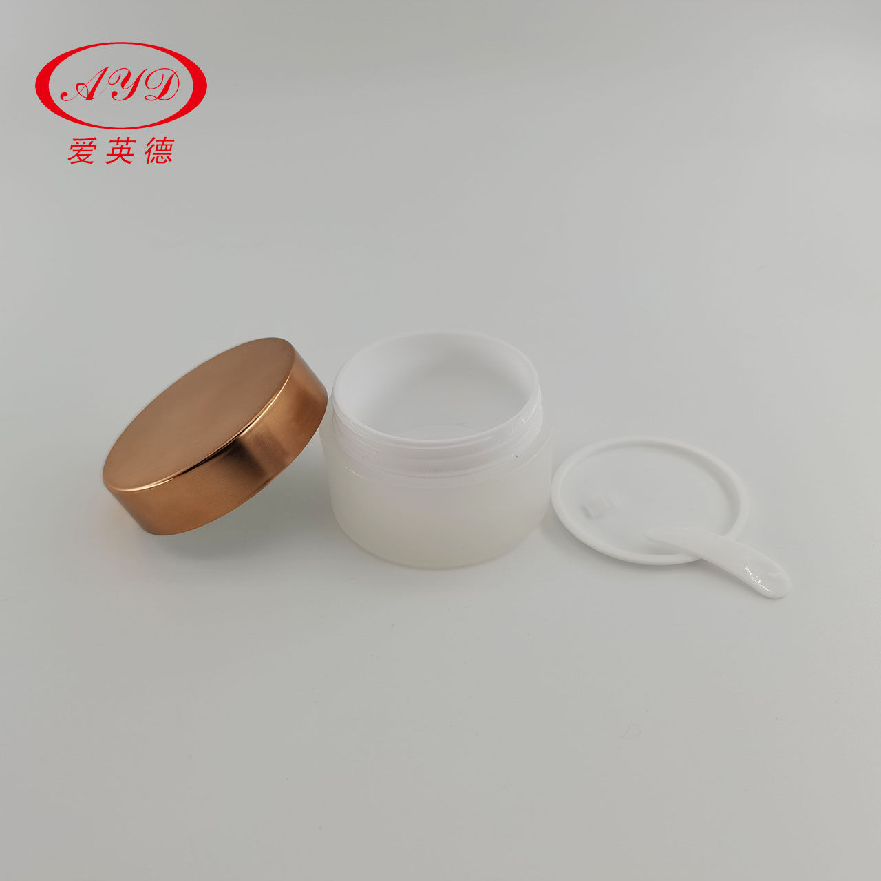 HOT Cosmetic Container 30ml 50ml 100ml 250ml Orange PP Plastic Cream Jar With Spoon