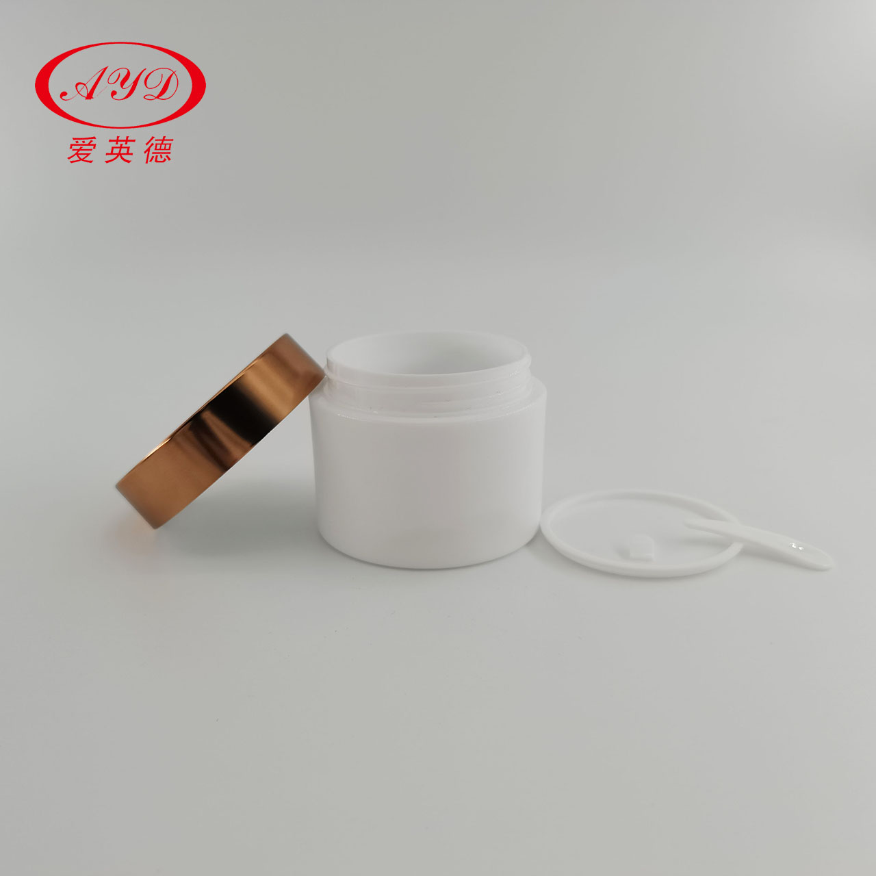 HOT Cosmetic Container 30ml 50ml 100ml 250ml Orange PP Plastic Cream Jar With Spoon