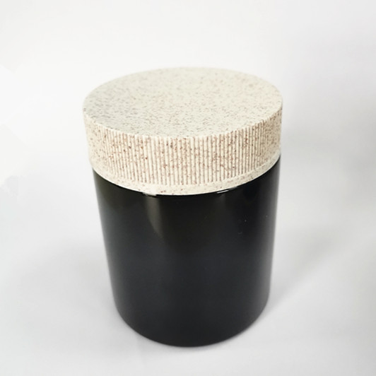 HOT Custom Empty 30g 50g Skincare Cosmetic Matte Black Glass Cream Jar Containers with CR Lids