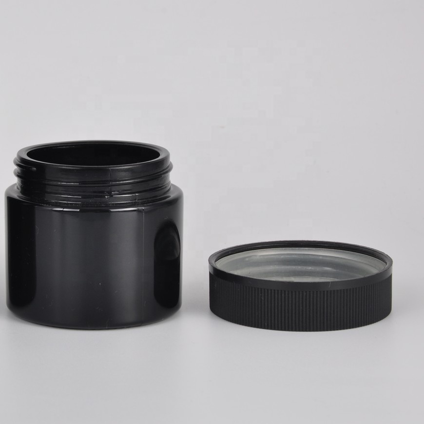 HOT Frosted glass jars hemp uv black stash container custom matte container flower smell proof child proof jar screen printing