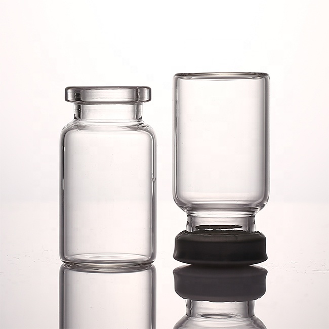HOT GMP Certified 20ml Clear and Amber Low Borosilicate Tubular Custom Glass Vial Serum Bottle for Pharmaceutical Wholesale