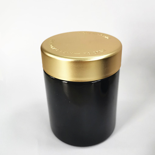 HOT Luxury wholesale 30g 50g 100g 120g 150g matte black skincare cream empty glass jars with child proof lid