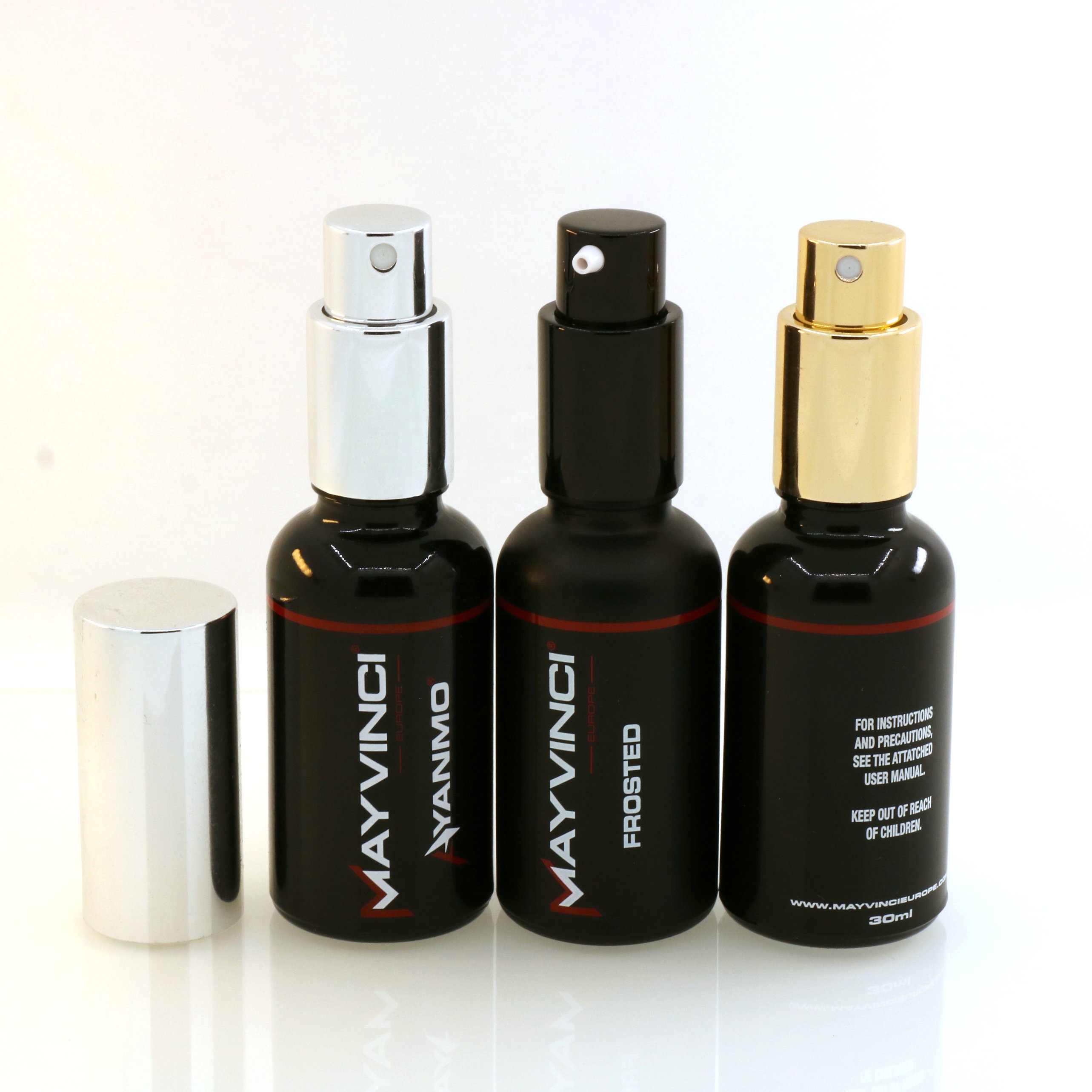 HOT SALE matte black glass essential oil 30ml 50ml mist spray bottles frosted black glass bottle with aluminum sprayer cap