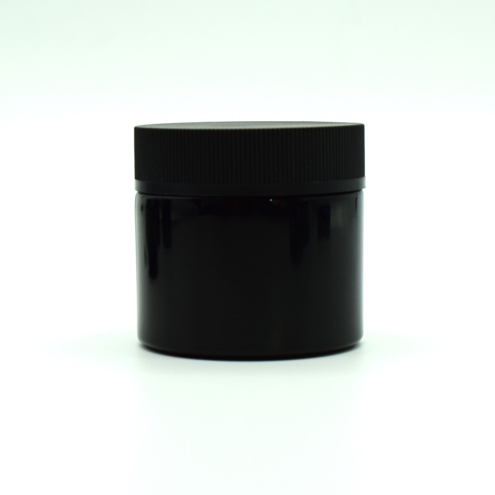 HOT SELL CR child resistant black glass jar for hemp weed packing glass jar container