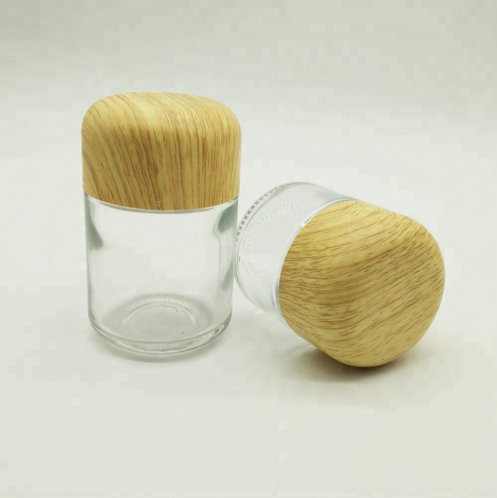 HOT SELLING Air tight child resistant packaging cbd flower glass stash jar 2oz 3oz 4oz childproof jars