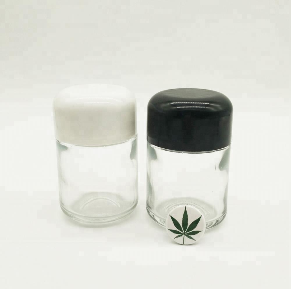 HOT SELLING Air tight child resistant packaging cbd flower glass stash jar 2oz 3oz 4oz childproof jars