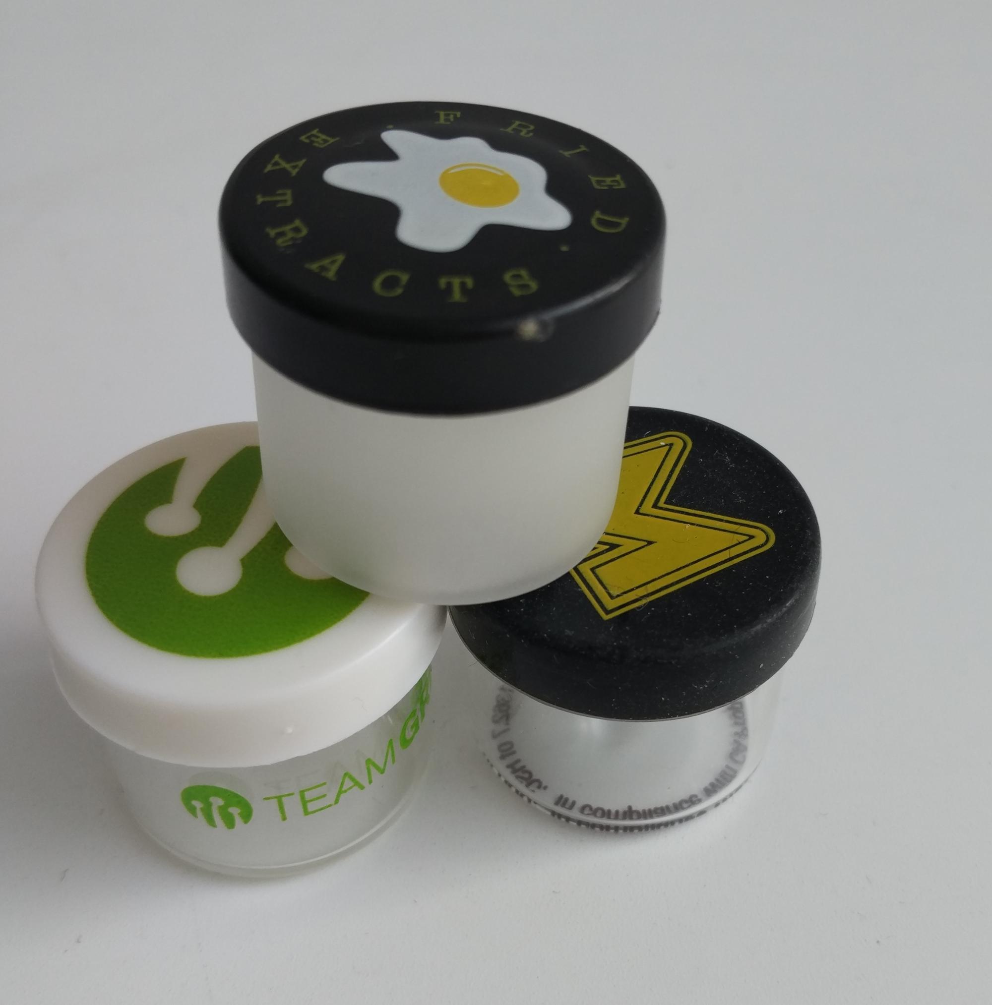 HOT SELLING Premium Vials,Glass Concentrate Jars with silicon Lids - Air Tight Medical Concentration Deb Jar