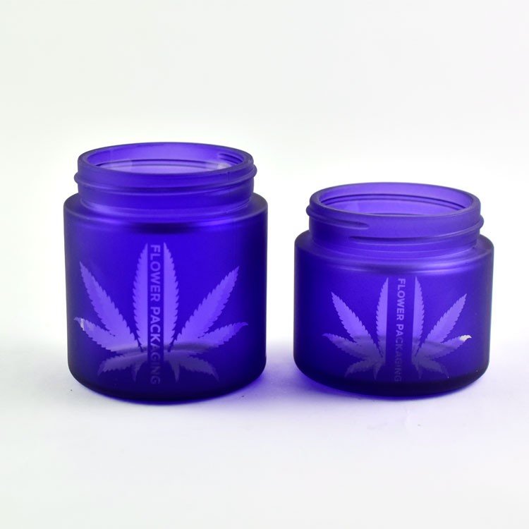 HOT SELLING empty child safety airtight glass bottle 2oz bottle packaging jar for hemp with CR lid