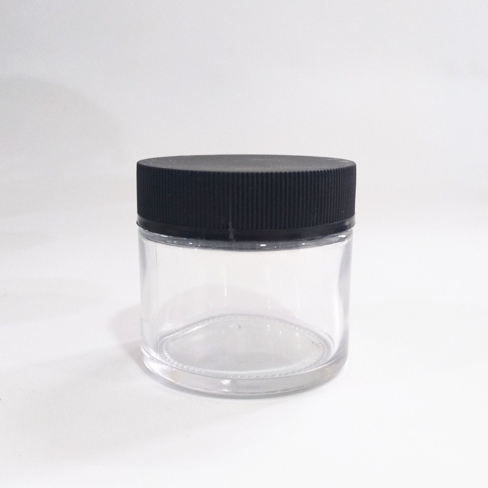 HOT SELLING high quality 3.5 gram 2 oz 3 oz 4oz glass jar with plastic lids child proof glass jars containers packaging labels