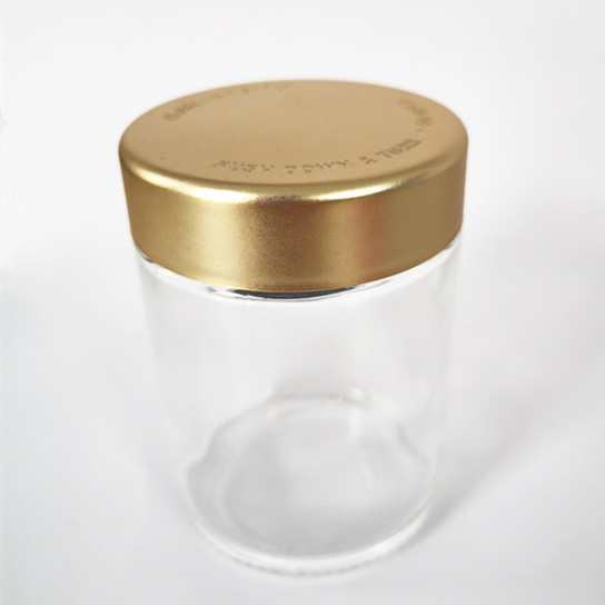 HOT SELLING high quality 3.5 gram glass jar with lid child proof glass packaging containers OEM jars glass child resistant